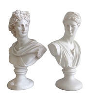 Statue élégante de style rétro Michel-Ange, buste artificiel de la tête de David et de Vénus pour la décoration de la maison, modèle de figurine en résine