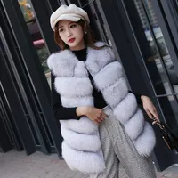 Genuine Natural Fur Rabbit Fur Vest Mandarin Collar Winter Women Fur  Waistcoat Female Outerwear Coats Gilet - China Fox Fur Coats and Winter Fur  Coat price