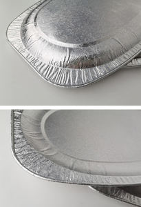 Plateau ovale grand format jetable, plat en aluminium gaufré pour grillades et rôtisseries de poisson - Product Image 3