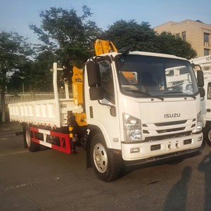 Camion léger Isuzu 4x2 neuf de 4 à 5 tonnes avec grue à bras pliable, camion de transport de marchandises, grue montée sur camion - Product Image 4