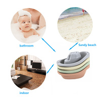 Lot de Offre Spéciale de 6 bateaux de bain empilables jouets de baignoire flottants pour bébé