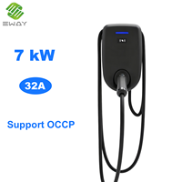Nuevo Cargador de Pared BYD de 7kW 32A con Corriente Ajustable, Estación de Carga para Vehículos Eléctricos Tipo 2 con WiFi y Aplicación