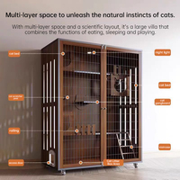 Villa pour chat en bois pliable moderne avec construction en bois massif, design luxueux pour salon