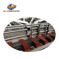 Machine plieuse-colleuse-agrafeuse pour cartons ondulés à double fonction, équipement de pliage, collage et agrafage de cartons