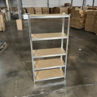 Étagères en acier à 5 niveaux à prix d'usine, étagère de rangement en MDF, étagère de stockage en acier galvanisé à 5 niveaux pour entrepôt et bureau
