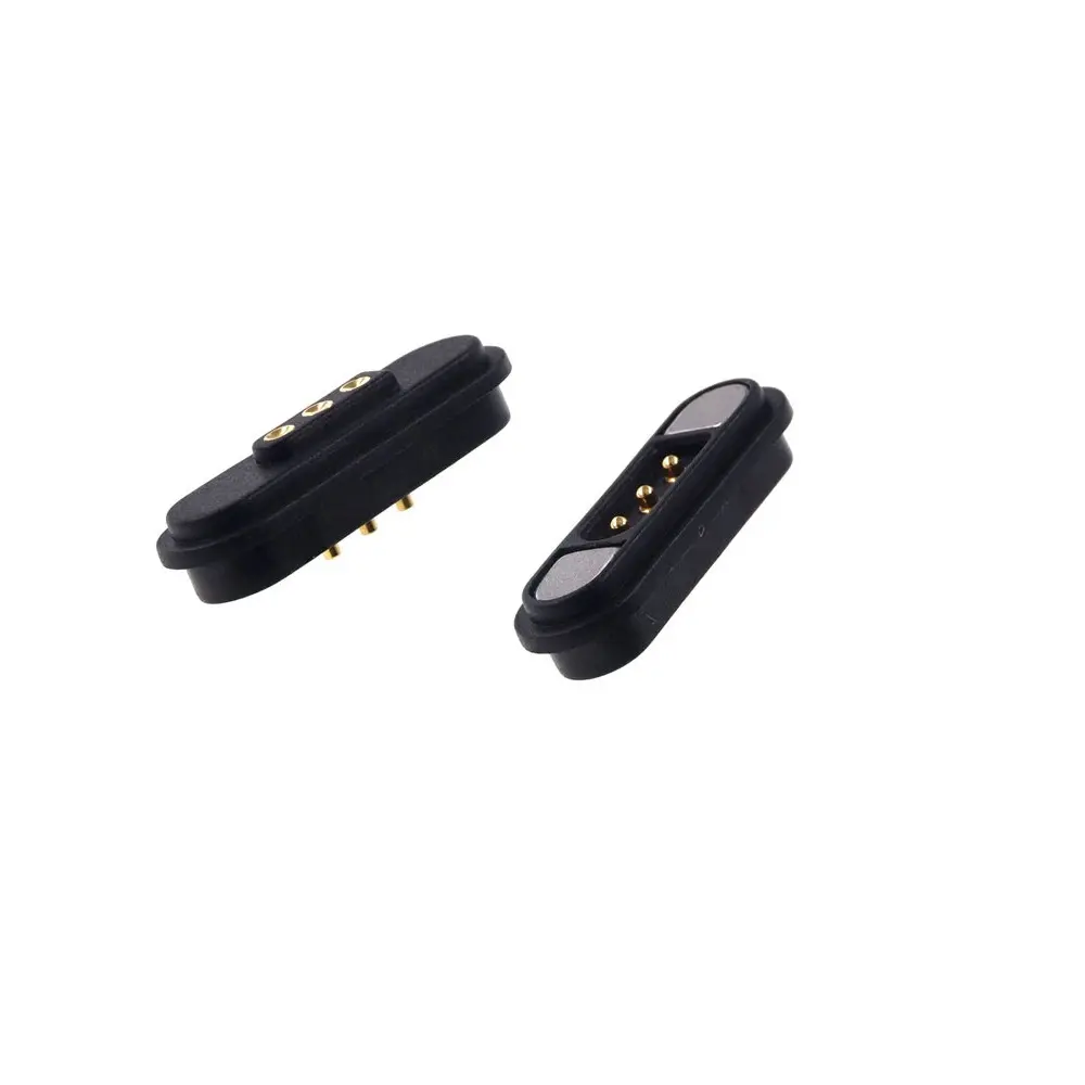 Kualitas baik magnetik kuat desain disesuaikan Pogo Pin konektor 2-9 Pogo Pin pernikahan kabel konektor untuk jam tangan pintar
