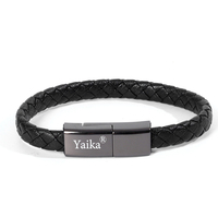 20W PD Carga 60W CTC Cable 8 Pin Muñeca Carga Pulsera de cuero Tipo C a IOS Cable para uso en computadora