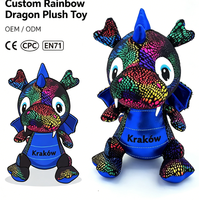 Chine usine dragons en peluche mignon dragon en peluche jouet dinosaure en peluche jouet avec matériel d'impression complet