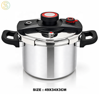Autocuiseur Anti-Explosion en Acier Inoxydable 304 Épaissi, Grande Capacité (5L, 6L, 7L), 3 Plis pour Cuisine Domestique