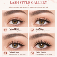 Cils individuels personnalisés effet œil de renard, en grappe, style araignée, légers, aspect naturel, 8-16 mm, en faux vison doux, segmentés