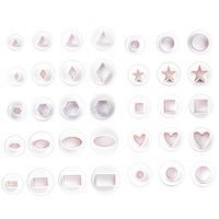 Lot de 3 moules de découpe en silicone écologique pour boucles d'oreilles, outils pour argile polymère, poterie, sculpture, formes cœur et étoile, pour gâteaux DIY