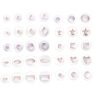 Set di 3/4 Pezzi di Stampi in Plastica per Taglio, Strumenti per Orecchini, Modellazione di Argilla, Polimero, Ceramica, Taglierine a Forma di Cuore e Stella, Strumenti Fai-da-Te per Modellazione di Figure - Product Image 3