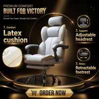 Chaise de bureau ergonomique à dossier haut pour l'e-sport, chaise de direction contemporaine avec hauteur de siège réglable