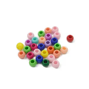 Vendite calde 50 pezzi perline per capelli con foro grande 6mm per Dreadlocks treccia bracciale regolabile colorato per bambini trecce per capelli accessori - Product Image 2