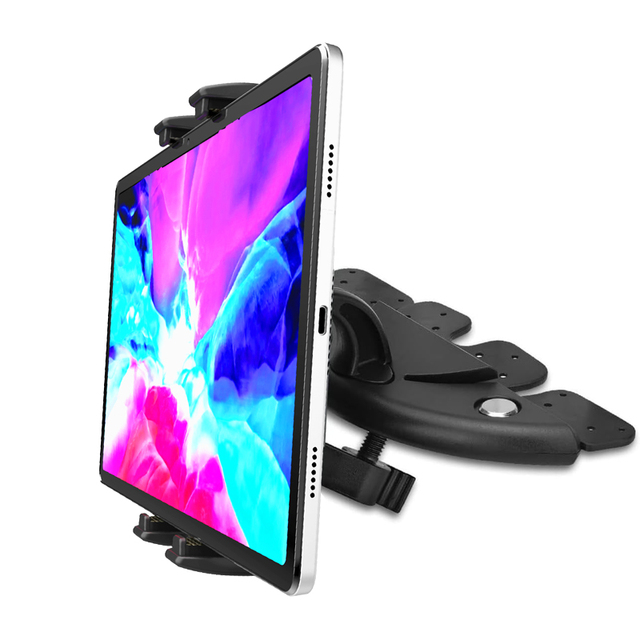 360 Rotation Universal Truck CD Player Holder Car Tablet Mount CD Slot Holder for 4.7-12.9 iPad Phone Kindle Fire Samsung Tab