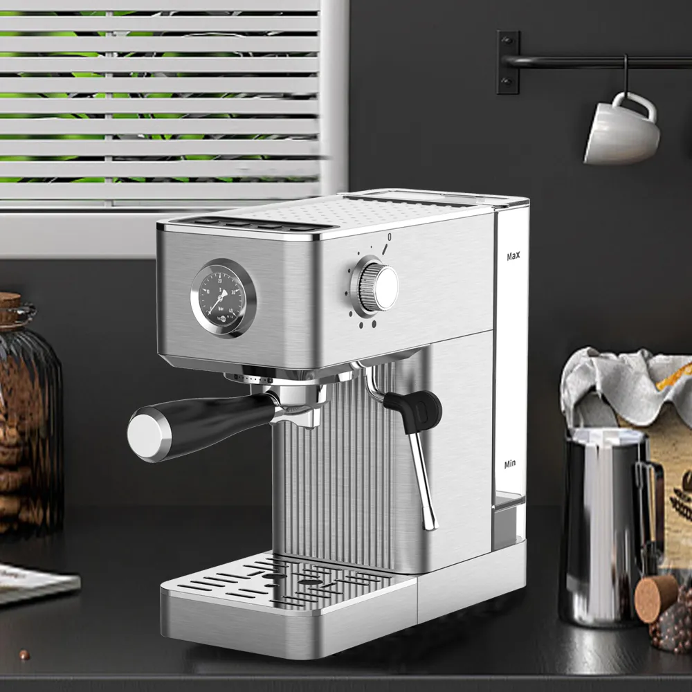 新しい特別なボタンデザイン15バーエスプレッソマシンオートコーヒーメーカー電気エスプレッソメーカー