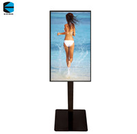 EKAA 55 Inci 3000/4000 Nits Layar LCD Digital Signage Satu Sisi untuk Jendela Toko, Terbaca di Bawah Sinar Matahari, Tanpa Kipas