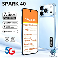 Teléfono 5G con 22G+1TB, Pantalla HD de 7.3 Pulgadas y 144Hz, Carga Rápida de 65W, Android 16, Spark 40, Pantalla Grande, Memoria Flash, Múltiples Idiomas