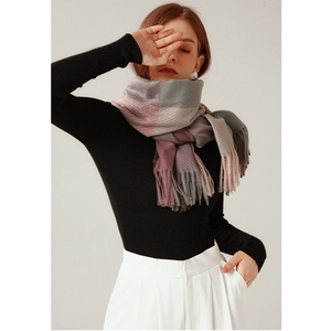 <span class=keywords><strong>Giallo</strong></span> Sciarpa Delle Donne del Plaid di Lana di Inverno del Cachemire Viscosa di Spessore Lungo Scialle - Product Image 4