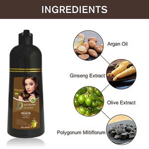 Logo personalizzato 400ml olio di Argan <span class=keywords><strong>marrone</strong></span> tinture per capelli Shampoo di lunga durata Semi-permanente di colore <span class=keywords><strong>marrone</strong></span> scuro per uso salone - Product Image 3