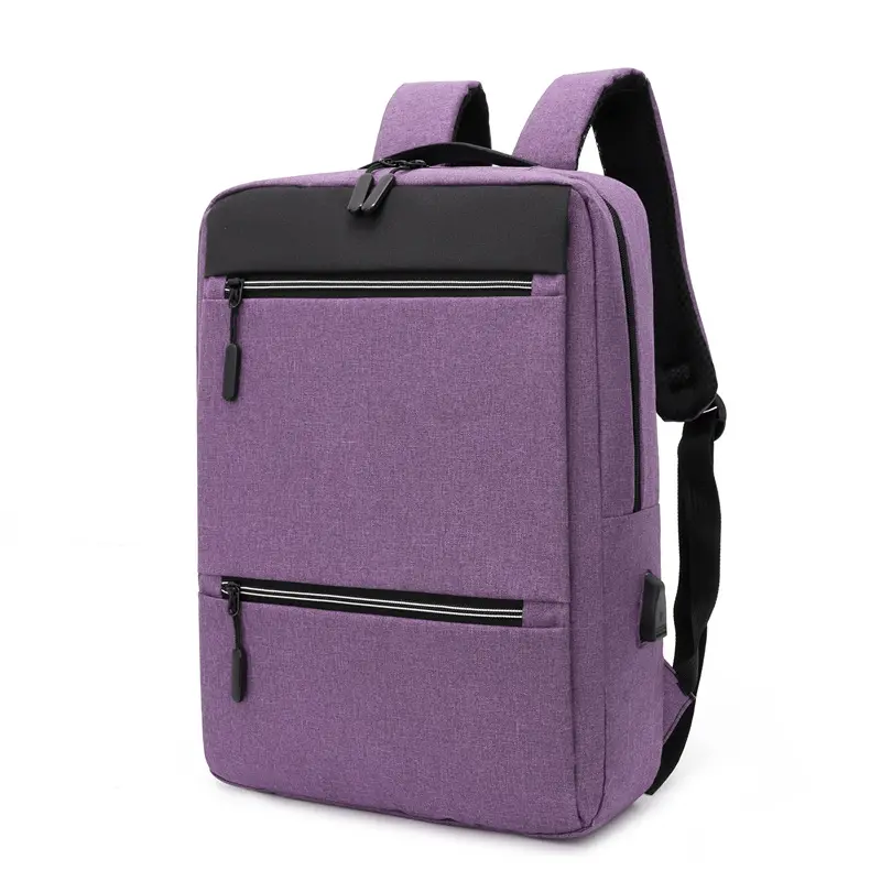 Tinkin Uomo — sac à dos Oxford pour hommes, sac à dos imperméable, sac à dos Usb violet avec Logo personnalisé pour ordinateur portable 15.6 pouces