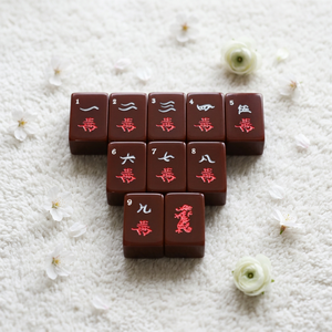 Juego de Mahjong de Lujo Personalizado, Portátil, con Fichas de Chocolate, Técnica de Pintura Lacada, Acrílico, Estilo Americano, Plegable, Metálico - Product Image 4