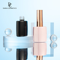 Vente en gros de flacons en verre vides personnalisés de 11 ml pour vernis à ongles en gel avec bouchon et pinceau, forme ronde