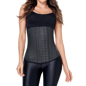 Hot Selling Gaine Amincissante Femme Corset Waist Trainer Waist Corsets Cincher Sport Girdle <strong>Latex</strong> Hooks <strong>Lady</strong> Body Shaper - Product Image 1