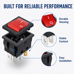 250vac 16a t100 55 kcd r11 temporizador dpdt 4 pin rocker <span class=keywords><strong>switch</strong></span> - Product Image 2