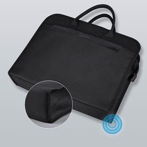 Custom PU <b>Leather</b> Document File Bag Expending Black Business <b>Briefcase</b> 15 Inches Laptop Bag for Men Zipper Document Pouches - Product Image 5