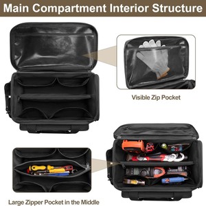 Sac de rangement pour outils, sac à outils, sac de rangement pour outils à main pour hommes, sac à main de travail multifonctionnel - Product Image 4