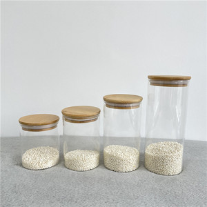 Boîte alimentaire en verre avec couvercle en bambou scellé, ml, avec insertion scellé en silicone, pot à <span class=keywords><strong>maçon</strong></span> à large bouche pour transfert par Sublimation blanche - Product Image 6