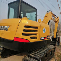 Mini-pelleuse SANY SY60C Pro de marque chinoise de premier plan, 99 % neuve, économique, faible consommation de carburant, moteur Isuzu 6 tonnes avec boîte de vitesses et pompe à roulement.