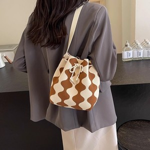 Borsa a tracolla estiva da donna in maglia con lettere, stile casual, in poliestere, con fodera, design giapponese, all'ingrosso - Product Image 1