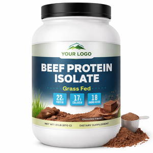 Suplemento de Proteína Isolada de Carne Bovina Natural para Crescimento Muscular e Fitness 22g de Proteína 17g de Colágeno 18 <span class=keywords><strong>Amino</strong></span>ácidos - Product Image 1