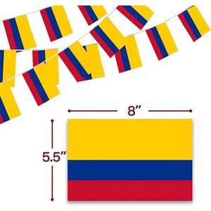 Custom Colombia Colombian Rectangle Small String Mini Flag Pennant <b>Banner</b> for Country Decorations - Product Image 5