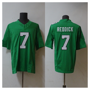 Nieuwe, populaire Philadelphia-waren # 2 Slay Jr Kelly Green Ademend Korte Mouw Gestikt Throwback Voetbalshirt voor Volwassenen - Product Image 3