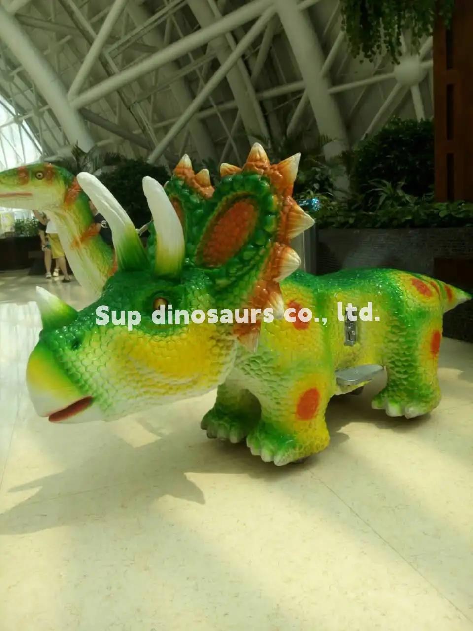 Passeio de animais profissional para diversões de dinossauros para venda Passeios a bateria fabricados na China