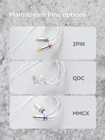 KBEAR Glint 5N kabel keseimbangan, bebas oksigen kemurnian tinggi tembaga perak dengan 3.5/4.4mm 2Pin/QDC/MMCX colokan untuk KZ ZSN PRO X