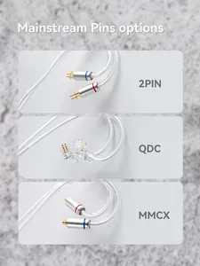 Cable de equilibrio Chapado en plata de cobre libre de oxígeno de alta pureza KBEAR <span class=keywords><strong>Glint</strong></span> 5N con enchufe de 3,5/4,4mm 2Pin/QDC/MMCX para KZ ZSN PRO X - Product Image 5