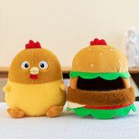 Mignon Transformation Hamburger Poulet Ours En Peluche Jouet Creative Wear-and-Off Poupée De Poulet pour Filles Dormir Oreiller Canapé