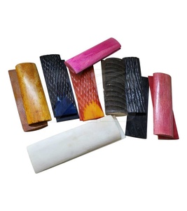 Empuñaduras de cuchillo rectangulares talladas con incrustaciones de hueso, ecológicas, de alta calidad, tamaño personalizado, escamas planas, hechas a mano por HAND MADE CRAFT - Product Image 1