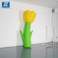 Modèle de fleur de tulipe gonflable suspendue, plante artificielle décorative pour centre commercial, extérieur, camping, fête, festival