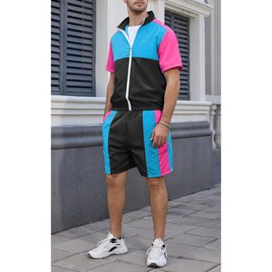 Conjunto Deportivo Yisfri para Hombre, Estilo Vintage de los 80s y 90s, de Secado Rápido, con Pantalones Cortos y Camiseta de Manga Corta, Estilo Disco - Product Image 5
