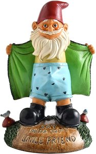 Polyresin/Resina Pervertito Giardino Gnome Figure: Gnome Lampeggia biglietto di Auguri - Product Image 5