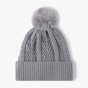 Wholesale Custom Acrylic <strong>Pom</strong> <strong>Pom</strong> <strong>Beanie</strong> With High Quality Jacquard Unisex Winter Thermal Warm Thick Knit Custom <strong>Beanies</strong> - Product Image 1
