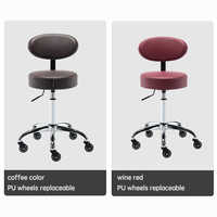 Tabouret de bar mobile chaise dossier de siège en cuir base de pied en métal pivotant à 360 degrés style moderne utilisé pour pub bar salle à boire cuisine