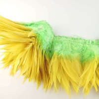 Plumes de coq bicolores de 6-8 pouces, cousues et enfilées pour costumes de carnaval, plumes décoratives pour artisanat