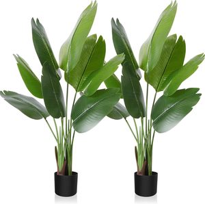 Planta de pájaro del paraíso artificial <span class=keywords><strong>GM</strong></span>, palmera tropical <span class=keywords><strong>falsa</strong></span>, plantas de imitación perfectas en maceta para decoración del hogar interior y exterior - Product Image 1