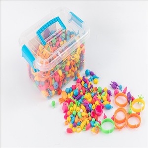 Kit de fabrication de bijoux Leemook personnalisé pour enfants, perles en plastique sans fil faites à la main pour l'entraînement de l'amblyopie, perles pour bébés - Product Image 1